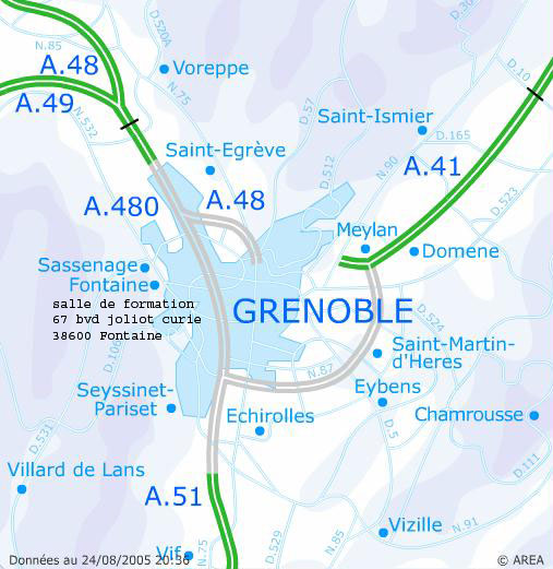 localisation de FONTAINE 38600 : salle de formation